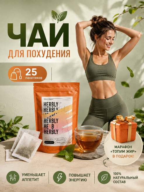 Карточка: чай для похудения HERBLY